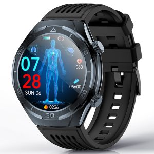 Kd02 Ces Sleep Aid Heart Rate Alarm Ecg/sos One-click Blood Sugar Blood Pressure Blood Oxygen Blood Lipids Uric Acid Bluetooth Call Smart Watch