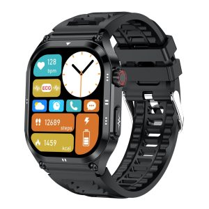 Kh49 Outdoor Ecg Health Smart Watch Blood Oxygen Pressure Amoled Hd Screen Bluetooth Calling Sos Emergency Call