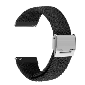 Black Braided Nylon Watch Band