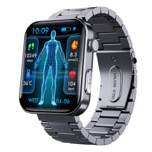 Max 6 Ecg Blood Glucose Uric Acid Cholesterol Stress Monitoring Smartwatch