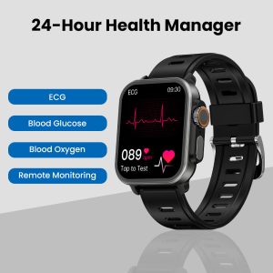 Vee Ecg/ekg Blood Glucose Blood Oxygen Heart Rate Monitoring Sport Smartwatch