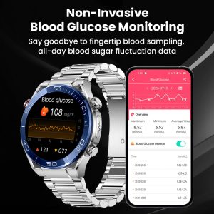 Ecg Blood Glucose Blood Pressure Monitoring Bluetooth Talk Sports Smartwatch