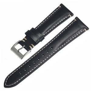Vintage Double Stitched Calf Leather Strap 20 / 22 / 24 Mm