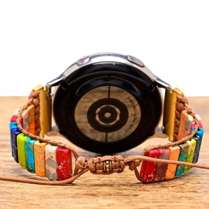 Colorful Imperial Stone Braided Watch Band Bohemian Style