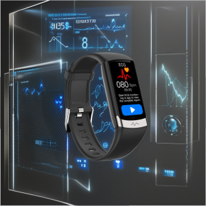 V19pro Health & Fitness Tracker With Ecg. Hr. Blood Pressure And Blood Sugar Monitoring-2025 Upgrade