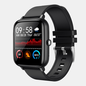 Likron-p6 Smart Watch With Bluetooth Calling, Heart Rate, Blood Pressure, Blood Oxygen Monitoring, Message Alerts, Weather, And Fitness Tracking - Black