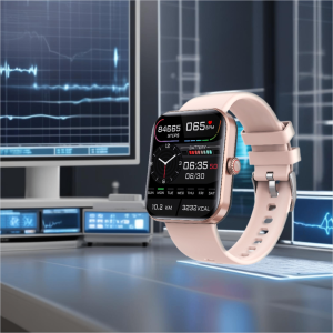 Likron-f57l  Blood Sugar & Heart Rate Measurement Watch - Pink