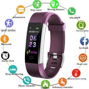 Waterproof Fitness Tracker With Heart Rate Monitor Smart Bracelet