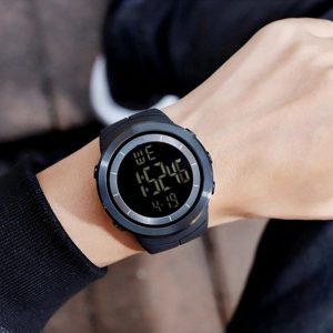 Unisex Digital Watch With Silicone Band And Back Light Feature