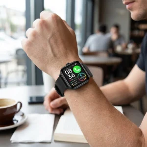 Blood Sugar Smart Watch G42 Health Monitor With Temperature, Blood Pressure, Sleep, And O2 Tracking, Bluetooth Calls, Vinyl Finish