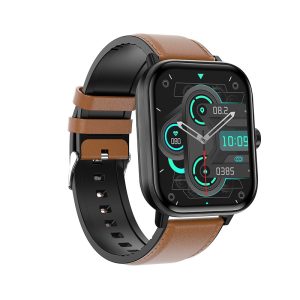 G42 Smart Watch: Blood Sugar, Temp, HR, BP, O2, Sleep Monitor, Bluetooth Calls - Brown leather TPU