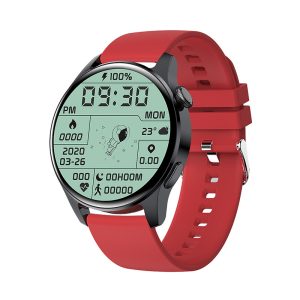 Likron Watch3pro Smart Watch with Bluetooth Call & NFC | Fitness Tracker | Heart Rate Monitor | 1.43" AMOLED Display - red glue