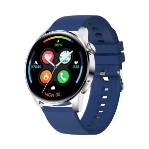 Likron Watch3pro Smart Watch with Bluetooth Call & NFC | Fitness Tracker | Heart Rate Monitor | 1.43" AMOLED Display - blue glue