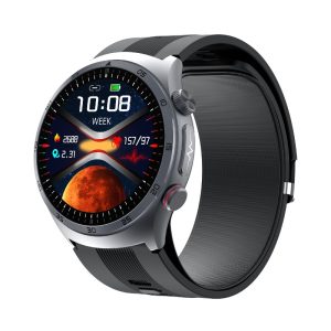 Likron S25 Smartwatch: Air Pump BP, Blood Sugar, SpO2, HR Monitor, Bluetooth Call, Fitness Tracker - Black tape
