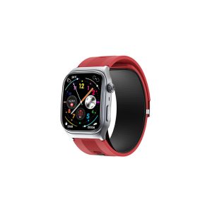 Likron S15 Smartwatch: BP, HR, Blood Oxygen, Glucose, Uric Acid, Body Fat, Bluetooth Calls, AMOLED Screen - red