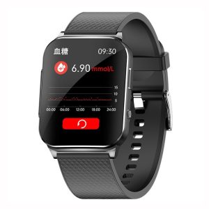 Likron Ep03 Smart Watch: ECG, Non-invasive Blood Sugar, BP & SpO2 Monitoring, Real-time Health Tracker - black