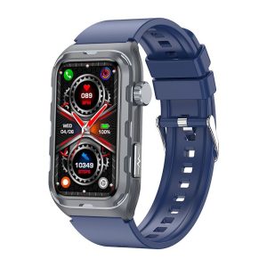 Likron TK79 Smartwatch | Pulse Physiotherapy 5 Internal Organs Detection | Multi-motion Mode | Smart Call Reminder | GPS | Waterproof - blue