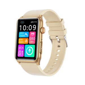 Likron GE50 Smart Bracelet: Blood Sugar, HRV, ECG, Micro-physical Exam, Flashlight Smart Watch - GE50 Beige Tape - ECG