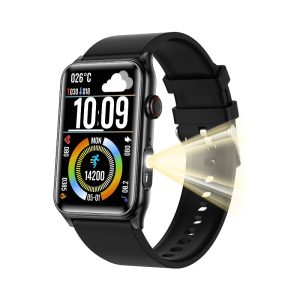 Likron GE50 Smart Bracelet: Blood Sugar, HRV, ECG, Micro-physical Exam, Flashlight Smart Watch - G50 black tape