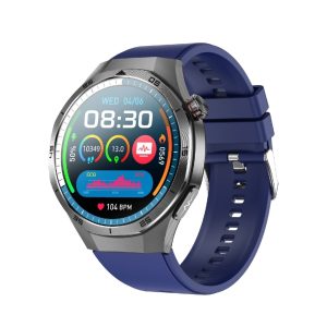 Likron Et456 Smart Watch AMOLED, Bluetooth Call, ECG, NFC Access Control, Alipay, Fitness Tracker Bracelet - Blue tape