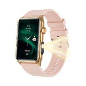 Likron GE50 Smart Bracelet: Blood Sugar, HRV, ECG, Micro-physical Exam, Flashlight Smart Watch - G50 pink tape