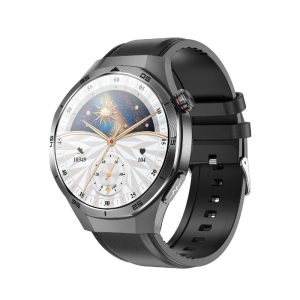 Likron Et456 Smart Watch AMOLED, Bluetooth Call, ECG, NFC Access Control, Alipay, Fitness Tracker Bracelet - Black TPU belt
