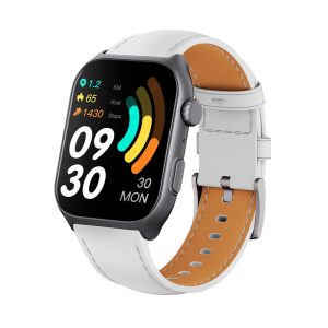 Likron GTS7 Pro Smartwatch | Heart Rate & Blood Oxygen Monitor | Sports Tracker | Full Skin Tone Detection | Fitness Bracelet - GTS7pro leather white