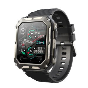 Likron C20pro Smartwatch | Bluetooth Call | 1.83" HD Display | Heart Rate, BP, Blood Oxygen, Sleep | 123 Sports Modes | Long Battery | Black/Orange