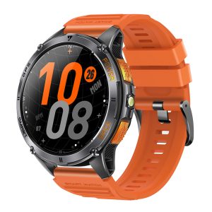 Likron K67a Men's GPS Smartwatch | 1.43" AMOLED | 530mAh Battery | Heart Rate | Blood Oxygen | IP68 Waterproof | Zinc Alloy - Black Orange