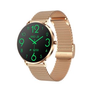 Likron T8pro Ultra-thin Smart Watch | 1.36" AMOLED Always-On Display | Bluetooth Call | Heart Rate & Blood Pressure Monitor | Women's Fitness Tracker