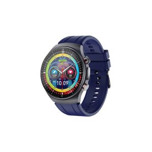 Likron ET488 Smartwatch | Ti4950 ECG Chip, True Blood Oxygen, AMOLED Display, Bluetooth Calls - Blue Silicone