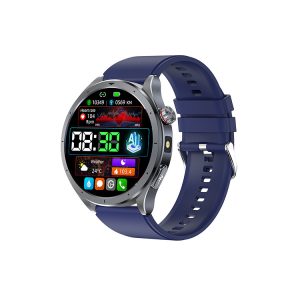 Likron ET472 Smart Watch ECG PPG Heart Rate Blood Oxygen Body Temp 1.53" HD 2.5D Dynamic UI Flashlight - blue