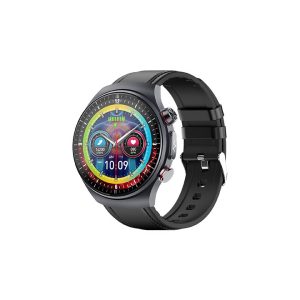 Likron ET488 Smartwatch | Ti4950 ECG Chip, True Blood Oxygen, AMOLED Display, Bluetooth Calls - Black belt