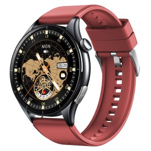 Likron ET458 Smartwatch ECG, Flashlight, Micro-Physical Exam, Emotion Detection, Health Tracker - Silicone red