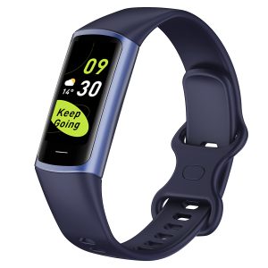 Likron C68l Smart Bracelet: Body Temp, HR, BP, SpO2 Monitor, Waterproof Fitness Tracker Watch - blue