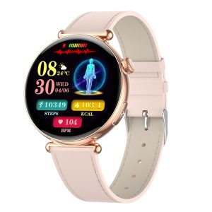 Likron Et491 Smartwatch: Bluetooth Call, ECG, Heart Rate, Sleep & Health Monitor, Female Exercise Watch - Pink belt