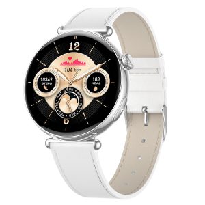 Likron Et491 Smartwatch: Bluetooth Call, ECG, Heart Rate, Sleep & Health Monitor, Female Exercise Watch - Silver belt