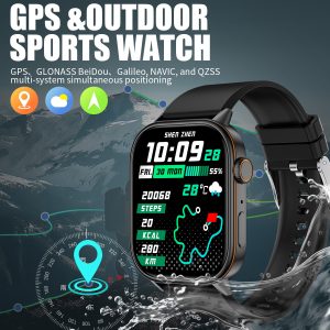 Likron QX17 Smartwatch: Bluetooth Call, GPS, 5-Fold Positioning, 178 Sports Modes, Waterproof, 2.01" TFT Screen, 420mAh Battery