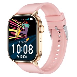 Likron QX17 Smartwatch: Bluetooth Call, GPS, 5-Fold Positioning, 178 Sports Modes, Waterproof, 2.01" TFT Screen, 420mAh Battery - pink