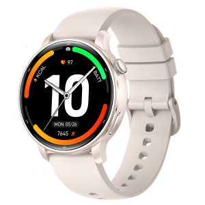 Likron Y25y Smartwatch GPS AMOLED 1.32" | Heart Rate, Blood Oxygen, 170+ Sports Modes | 30M Waterproof | Aluminum Alloy | Gloryfitpro App - Golden Silicone