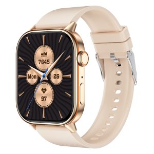 Likron QX17 Smartwatch: Bluetooth Call, GPS, 5-Fold Positioning, 178 Sports Modes, Waterproof, 2.01" TFT Screen, 420mAh Battery - Beige