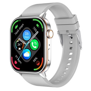 Likron QX17 Smartwatch: Bluetooth Call, GPS, 5-Fold Positioning, 178 Sports Modes, Waterproof, 2.01" TFT Screen, 420mAh Battery - silver