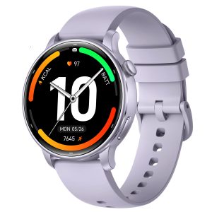 Likron Y25y Smartwatch GPS AMOLED 1.32" | Heart Rate, Blood Oxygen, 170+ Sports Modes | 30M Waterproof | Aluminum Alloy | Gloryfitpro App - Purple silicone