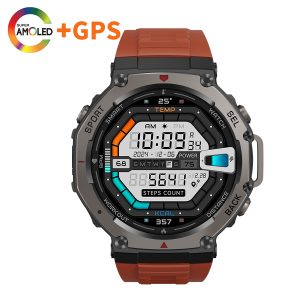 Likron DM58/DM56 Outdoor Smart Watch | 1.43" AMOLED Display | Built-in GPS | 3ATM Waterproof | Sports Fitness Tracker - DM58 red