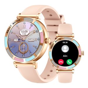 Likron Women's H20 Smart Watch | 1.27" HD Display, Bluetooth Calls, Heart Rate, Blood Pressure, IP67 Waterproof, Steel/Silicone Strap