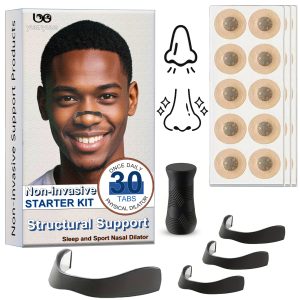 Non-Invasive Nasal Dilator and Strip Starter Kit for Structural Support and Airflow