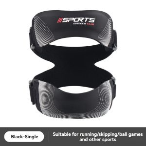 Adjustable Patella Knee Strap Support Band for Running, Jumping, and Sports Activities - Black 1pcs