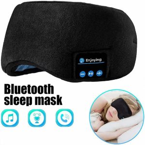 Likron Wireless Bluetooth Sleep Headband with Built-in Headphones and Eye Mask for Sports & Relaxation