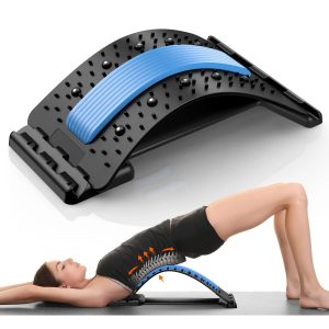Multi-level Adjustable Back Stretcher with Lumbar Support for Relaxation and Comfort