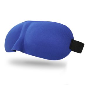 3D Contoured Sleeping Mask for Total Light Blockout - Soft Padded Eye Cover for Rest and Travel - Blue